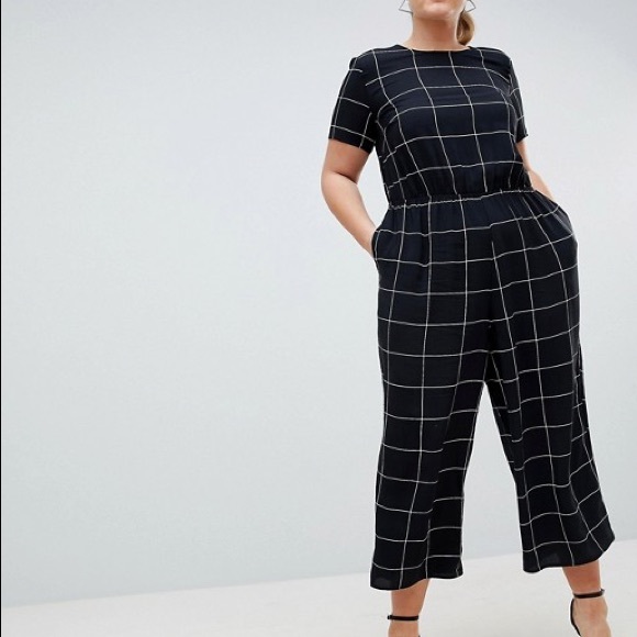asos curve black jumpsuit